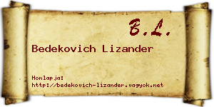 Bedekovich Lizander névjegykártya